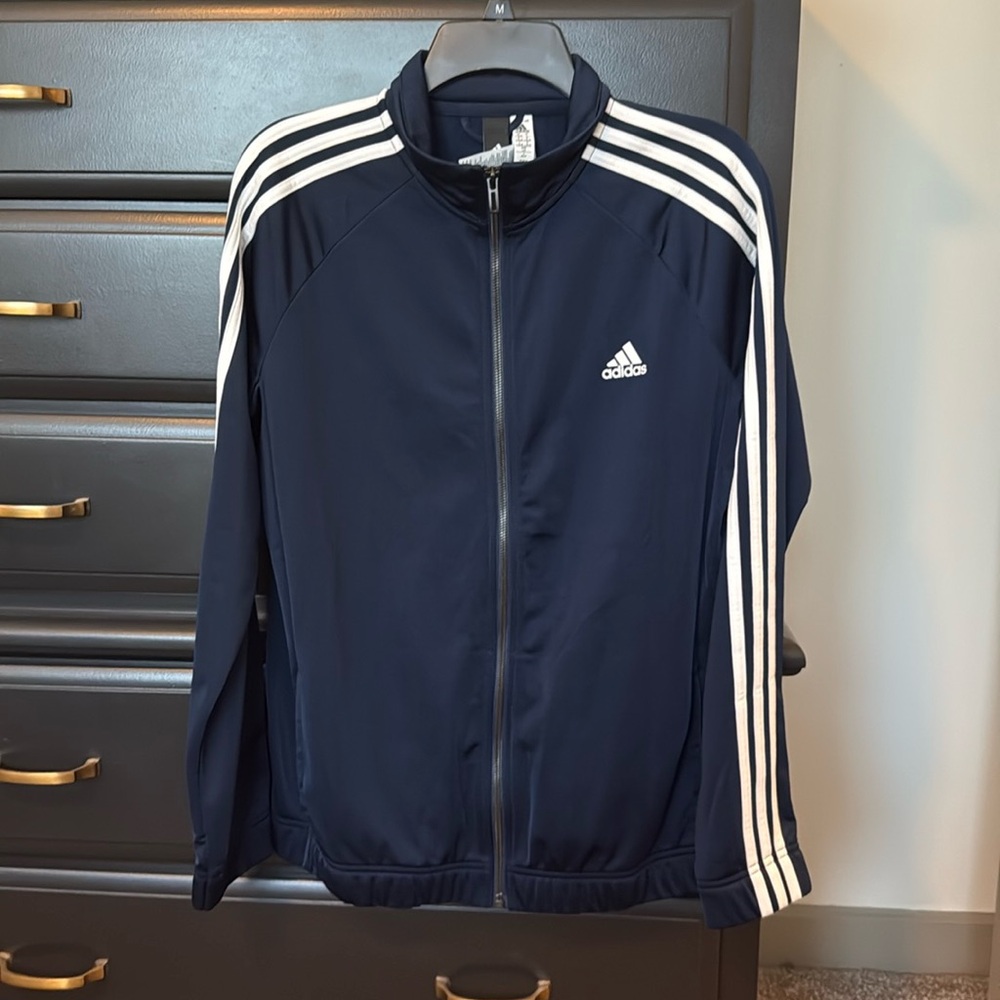 Adidas Women Navy Full Zip Jacket